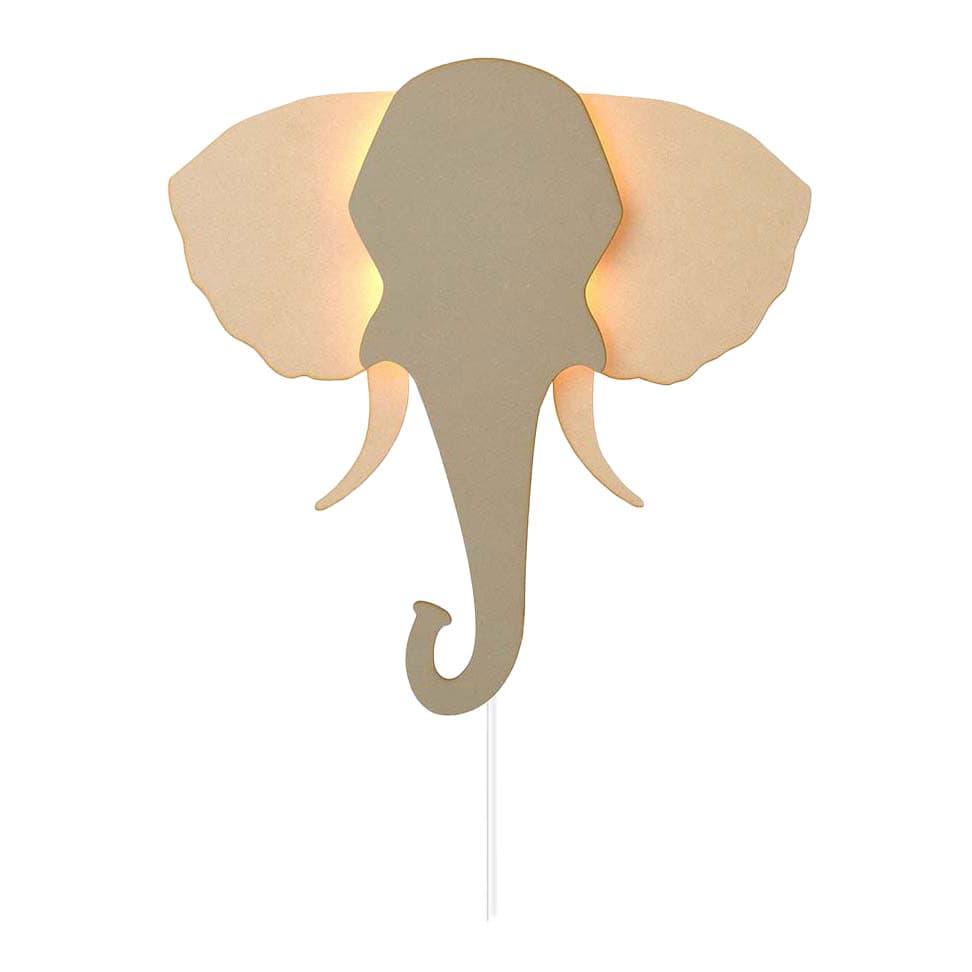 Van Tjalle en Jasper - Olifant Wandlamp - Hout
